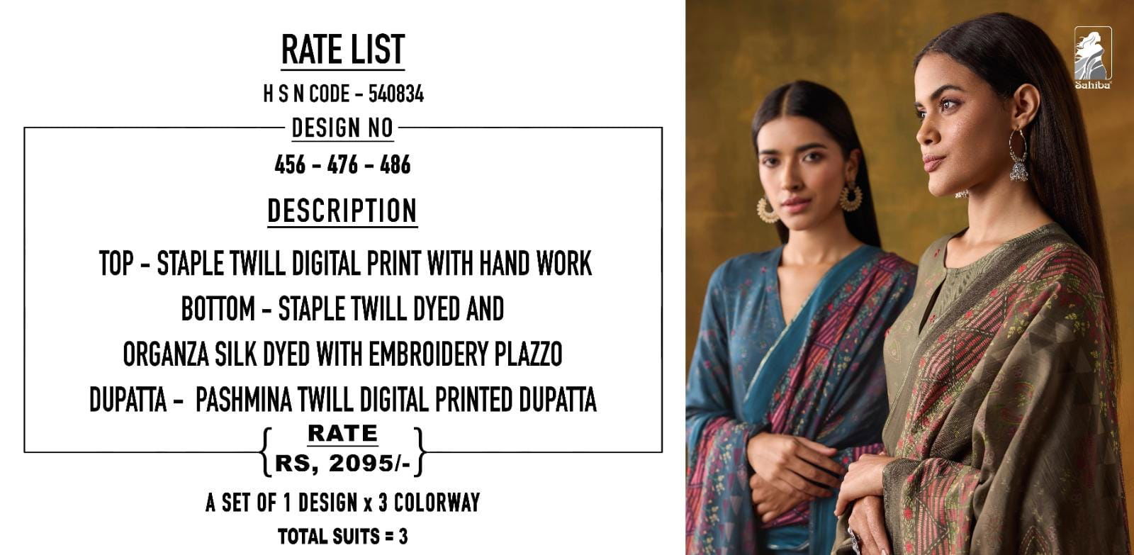 Rehana By Sahiba Staple Twill Printed Dress Material Wholesale Shop In Surat